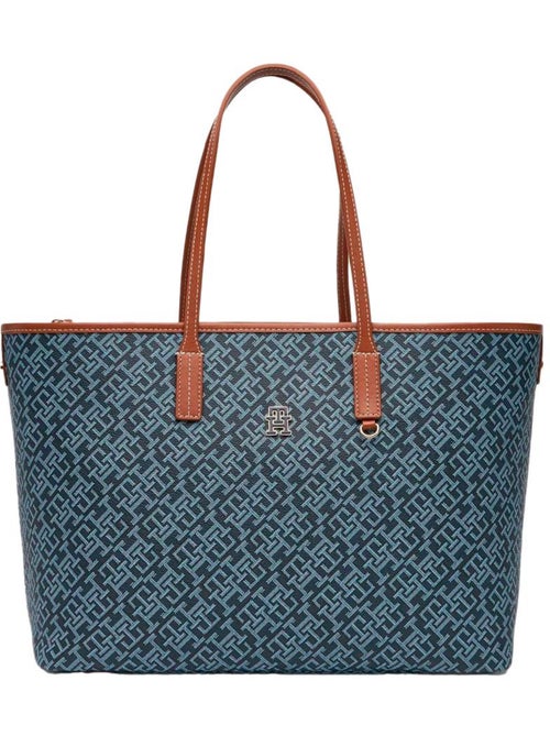 Mala de Ombro Azul Tommy Hilfiger TH Monoplay para Mulher - Kiabi Mala de Ombro Azul Tommy Hilfiger TH Monoplay para Mulher - Kiabi