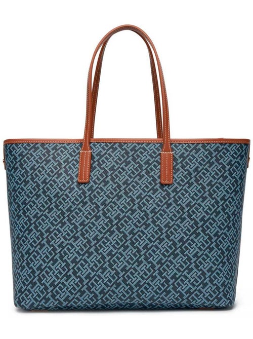 Mala de Ombro Azul Tommy Hilfiger TH Monoplay para Mulher - Kiabi Mala de Ombro Azul Tommy Hilfiger TH Monoplay para Mulher - Kiabi
