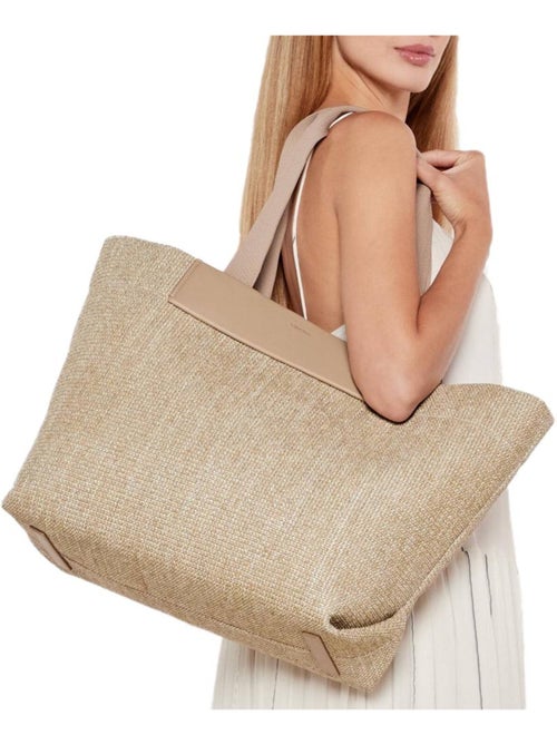 Mala de Ombro Bege em Ráfia para Mulher Calvin Klein Jeans CK Raffia - Kiabi Mala de Ombro Bege em Ráfia para Mulher Calvin Klein Jeans CK Raffia - Kiabi