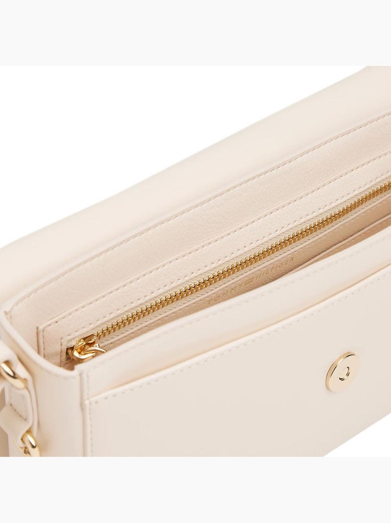 Mala de Ombro Bege Tommy Hilfiger Distinct para Mulher Ecru - Kiabi