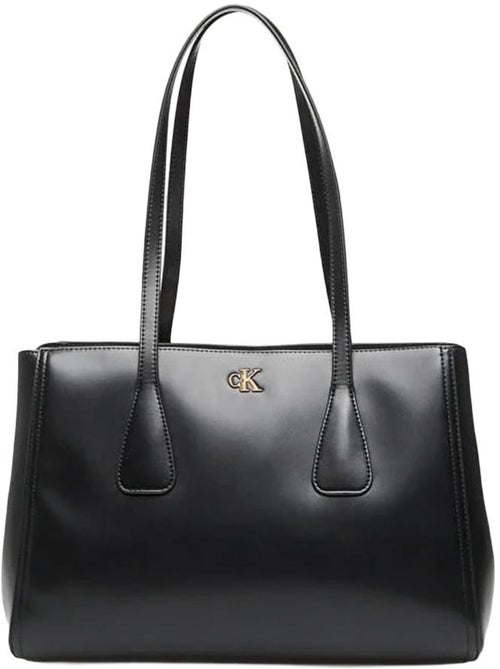 Mala de ombro calvin klein jeans média preta e branca para mulher - Kiabi