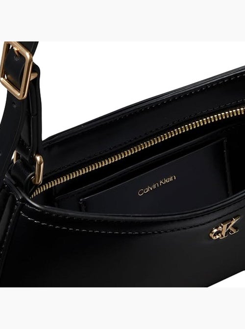 Mala de ombro pequena calvin klein jeans preta para mulher - Kiabi