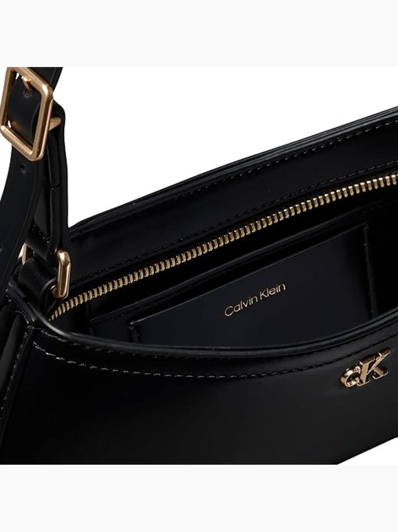 Mala de ombro pequena calvin klein jeans preta para mulher Preto - Kiabi