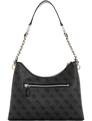 Mala de senhora guess izzy top preta/cinzenta