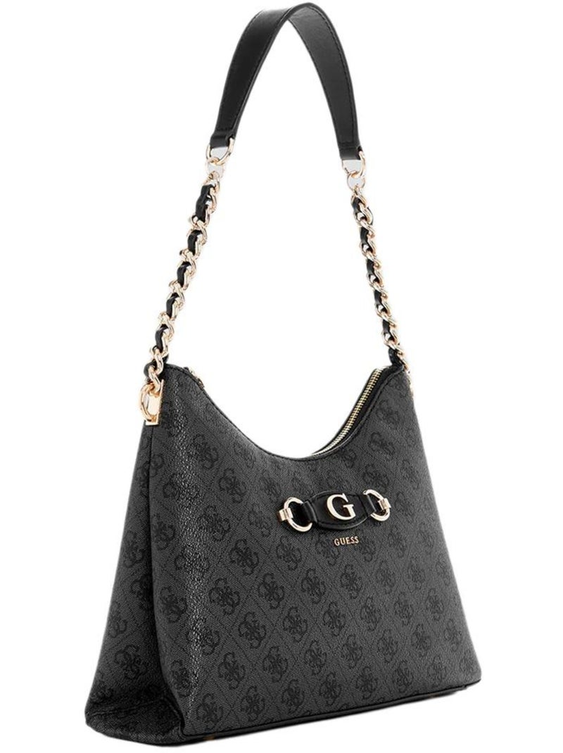 Mala de senhora guess izzy top preta/cinzenta Cinza-prateado - Kiabi
