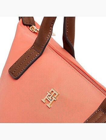 Mala de senhora tommy hilfiger popette rosa/camel