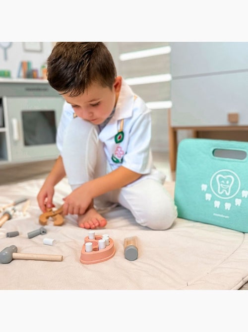Mala dentista madeira infantil bolsa dentadura brinquedo imitacao mamabrum - Kiabi Mala dentista madeira infantil bolsa dentadura brinquedo imitacao mamabrum - Kiabi