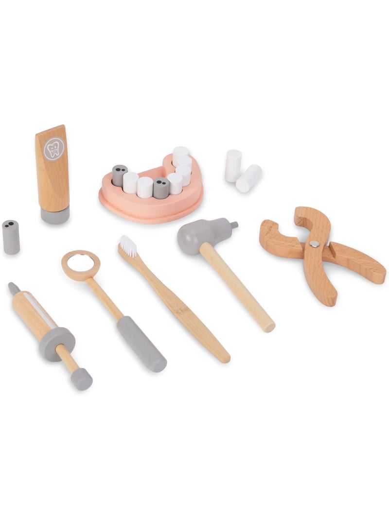 Mala dentista madeira infantil bolsa dentadura brinquedo imitacao mamabrum N/D - Kiabi