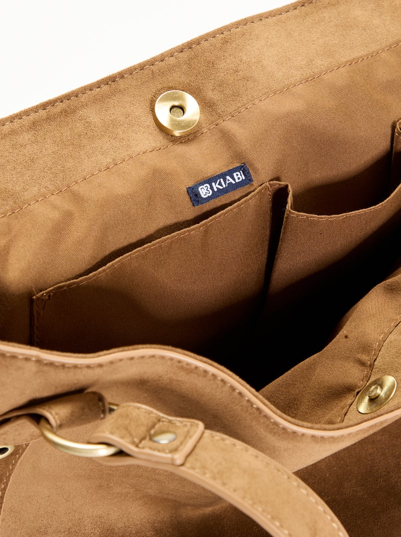 Mala hobo com franjas Caqui - Kiabi