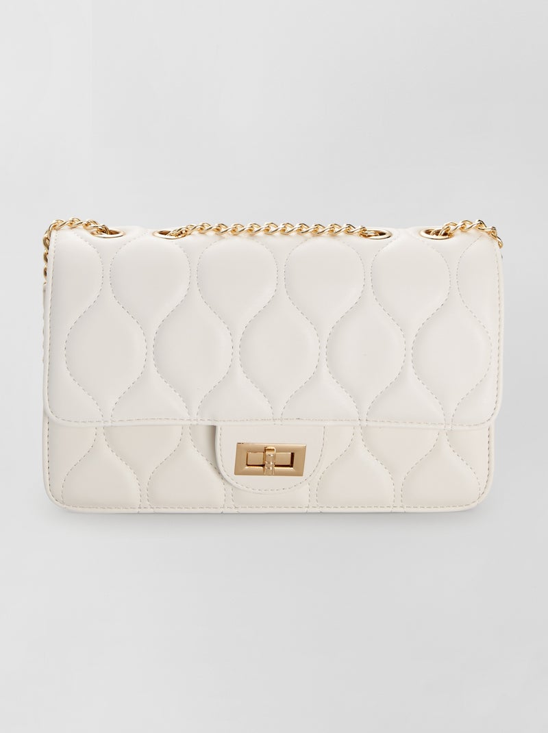 Mala quilted com alça Branco - Kiabi