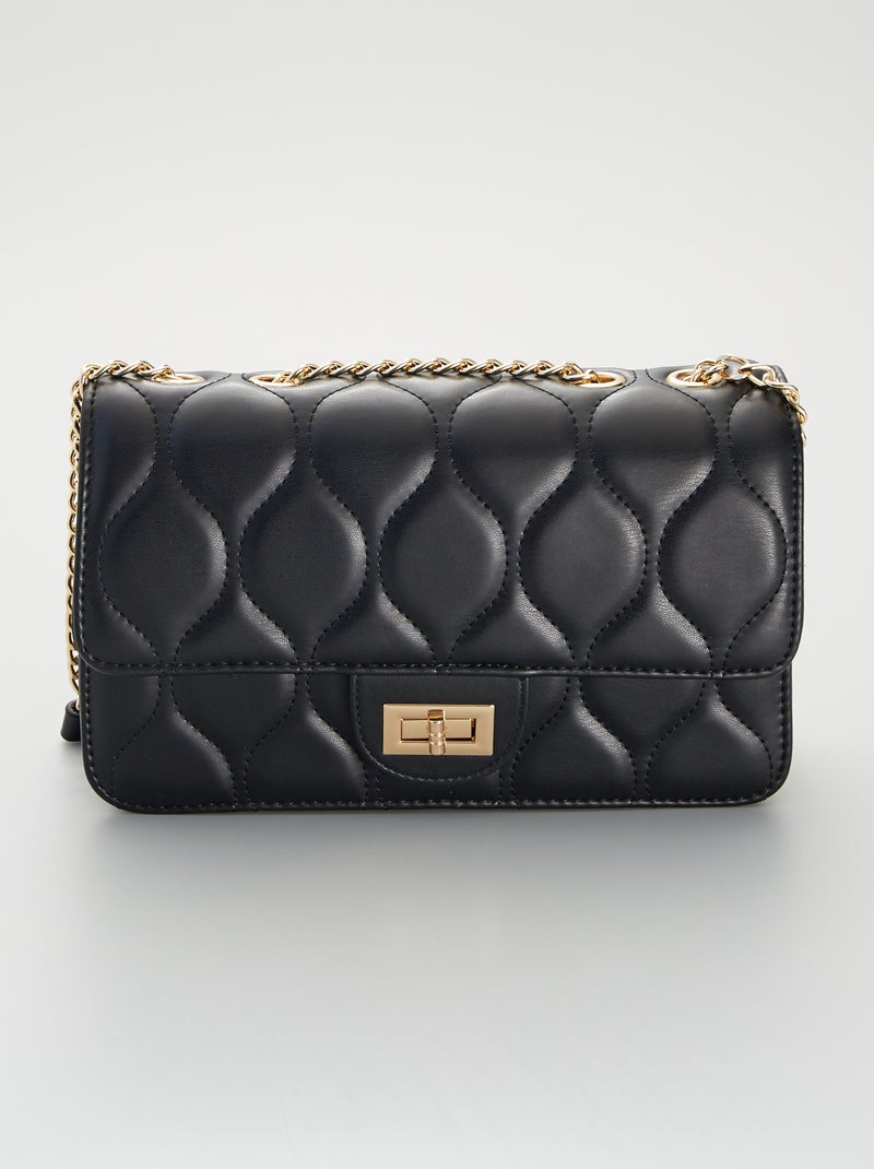 Mala quilted com alça Preto - Kiabi