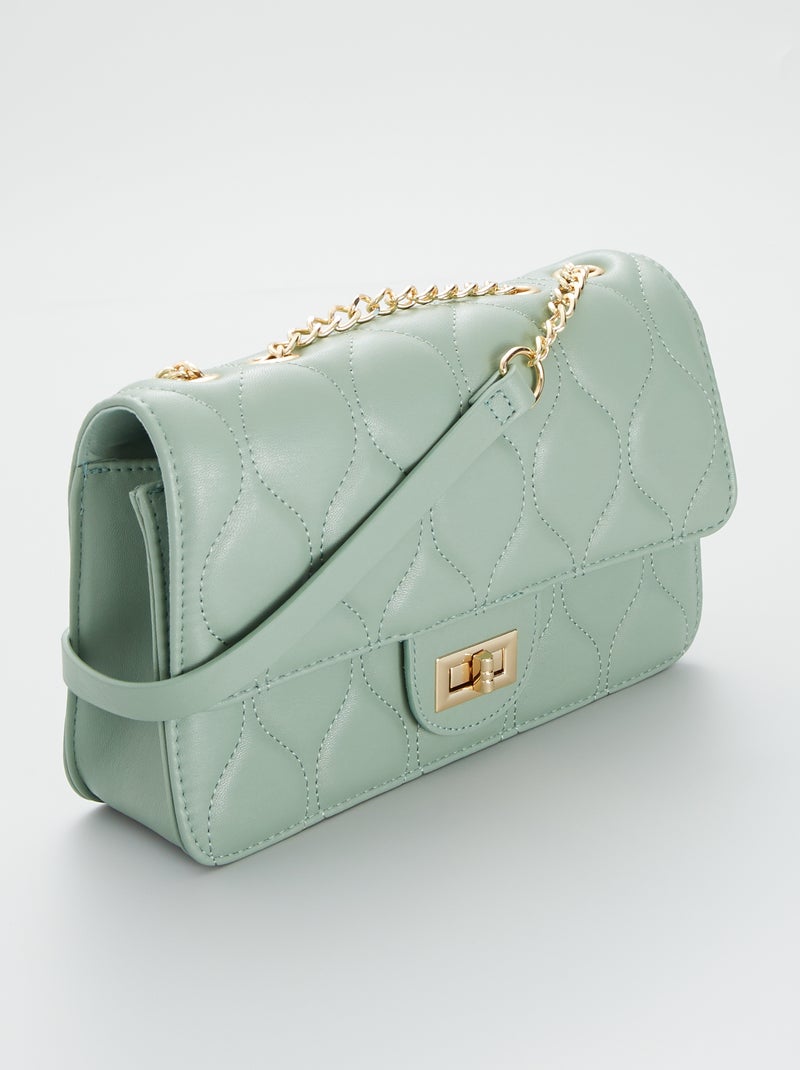 Mala quilted com alça VERDE - Kiabi
