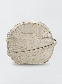 Mala redonda com efeito pele de crocodilo - Kiabi