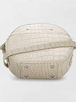 Mala redonda com efeito pele de crocodilo - Kiabi