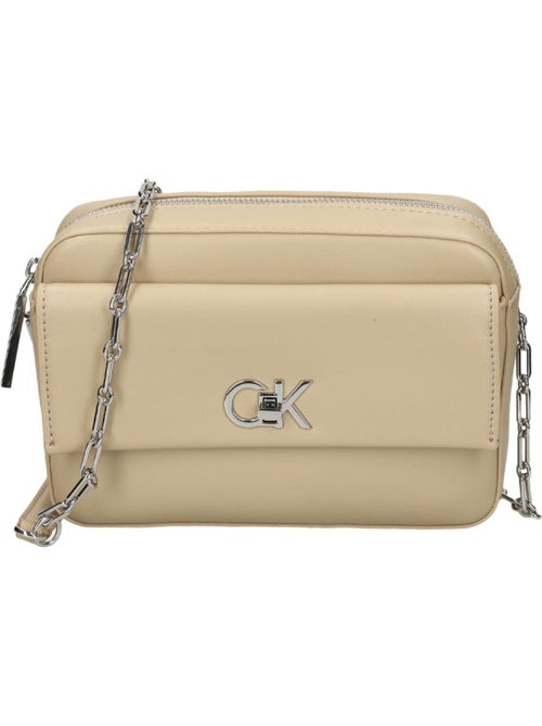 Mala Tiracolo Bege Calvin Klein Jeans Pocket para Mulher - Kiabi Mala Tiracolo Bege Calvin Klein Jeans Pocket para Mulher - Kiabi