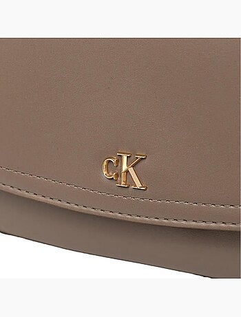 Mala Tiracolo Castanha Calvin Klein Jeans Ck Flap para Mulher