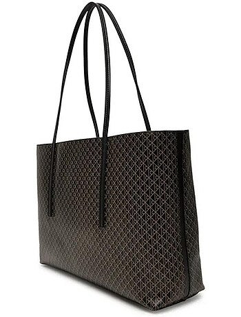 Mala Tote Calvin Klein Jeans Emblem AOP Preta para Mulher