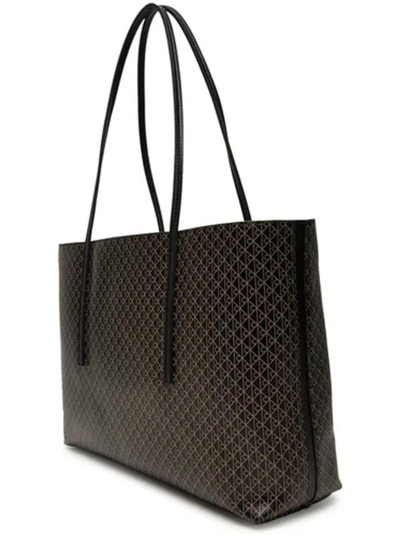 Mala Tote Calvin Klein Jeans Emblem AOP Preta para Mulher Preto - Kiabi