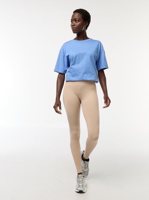 Malha elástica canelada em costura - Kiabi