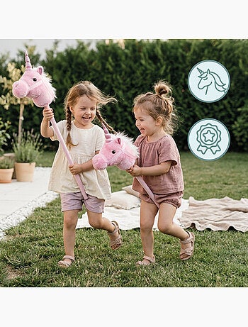 Mamabrum hobby horse - unicórnio de pau mágico para crianças a partir dos 18 meses