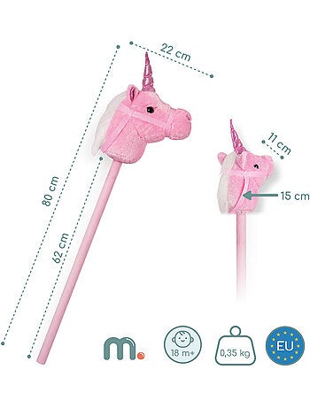 Mamabrum hobby horse - unicórnio de pau mágico para crianças a partir dos 18 meses