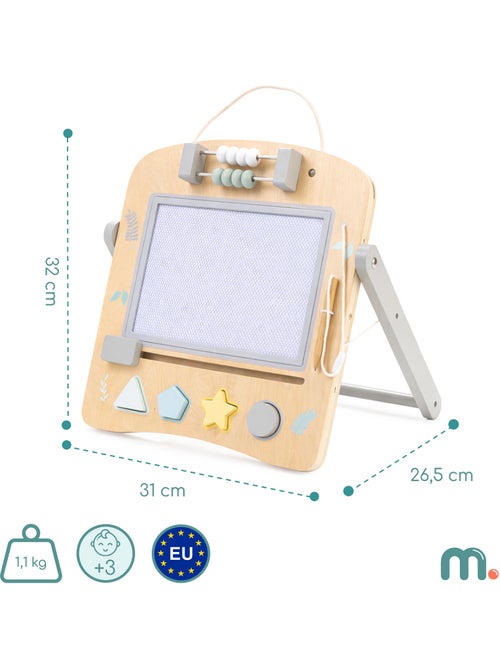 Mamabrum mini chevalet - quadro educativo de madeira 2 em 1 para crianças - Kiabi