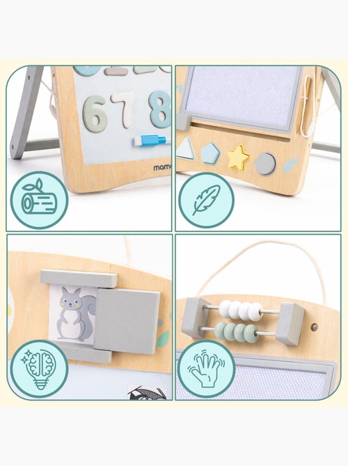 Mamabrum mini chevalet - quadro educativo de madeira 2 em 1 para crianças - Kiabi