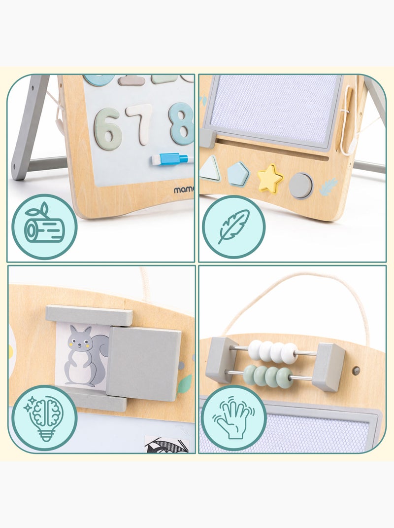 Mamabrum mini chevalet - quadro educativo de madeira 2 em 1 para crianças N/D - Kiabi