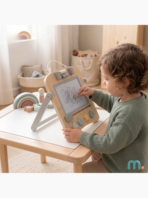 Mamabrum mini chevalet - quadro educativo de madeira 2 em 1 para crianças - Kiabi