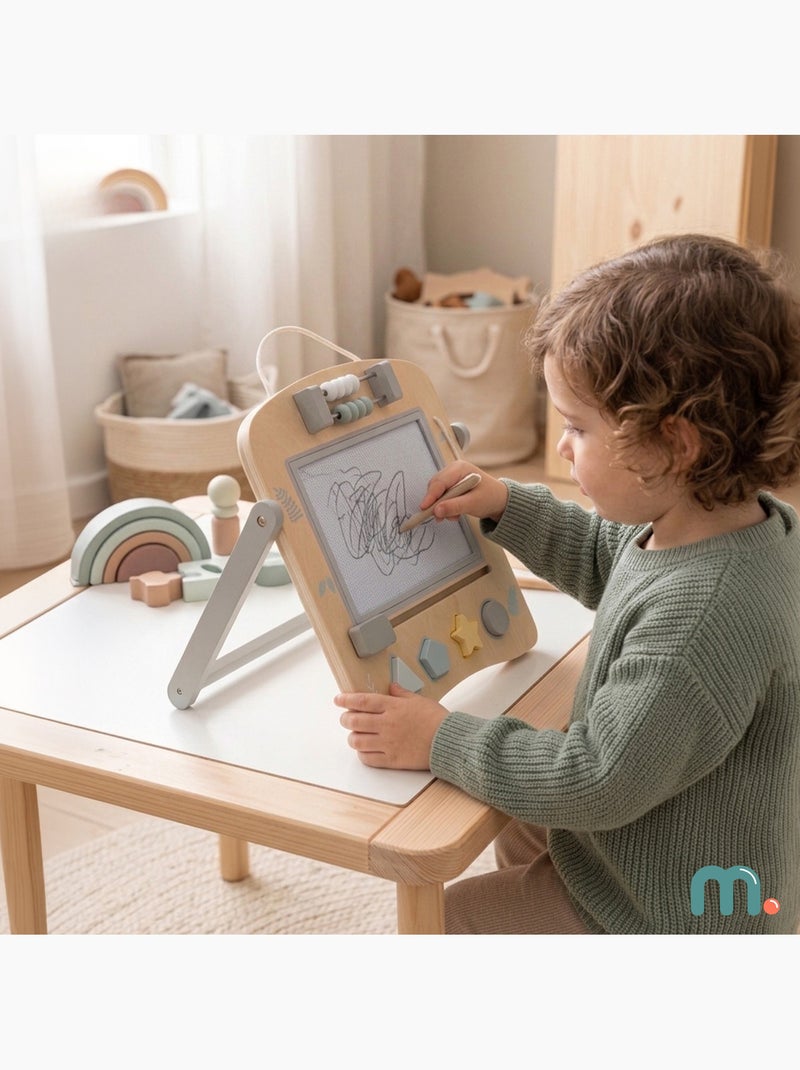 Mamabrum mini chevalet - quadro educativo de madeira 2 em 1 para crianças N/D - Kiabi