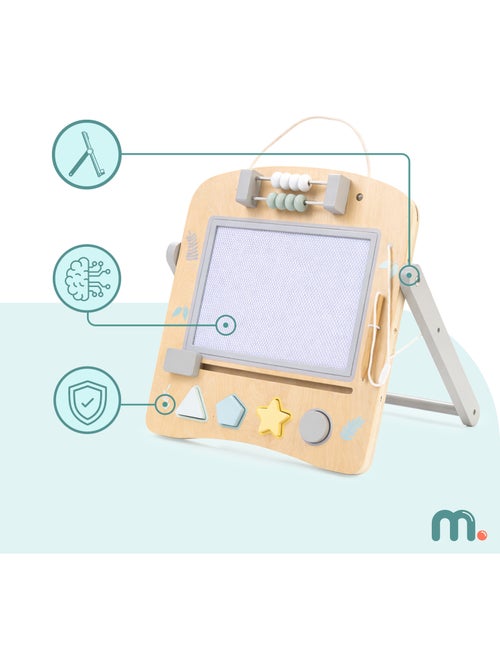 Mamabrum mini chevalet - quadro educativo de madeira 2 em 1 para crianças - Kiabi