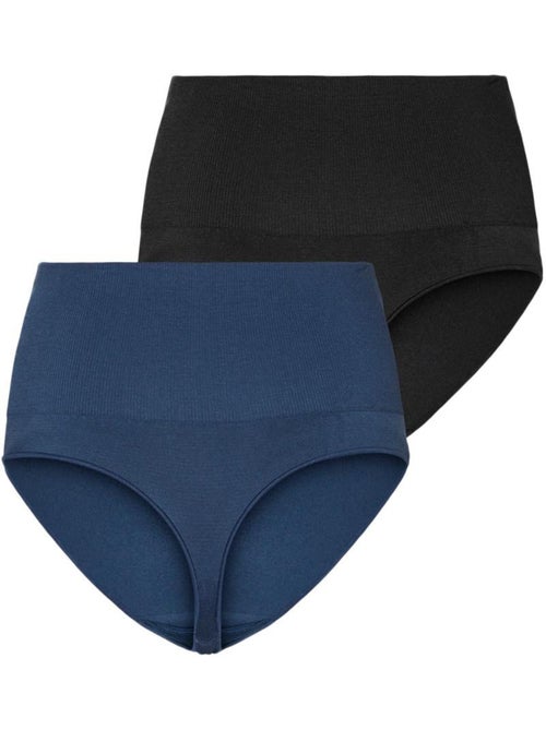 Mamalicious Lilja: 2 Cuecas de Gravidez Pretas e Azuis para Mulher - Kiabi