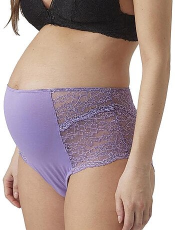 Mamalicious Senia - Pack 2 Cuecas de Gravidez Violeta/Preto para Mulher
