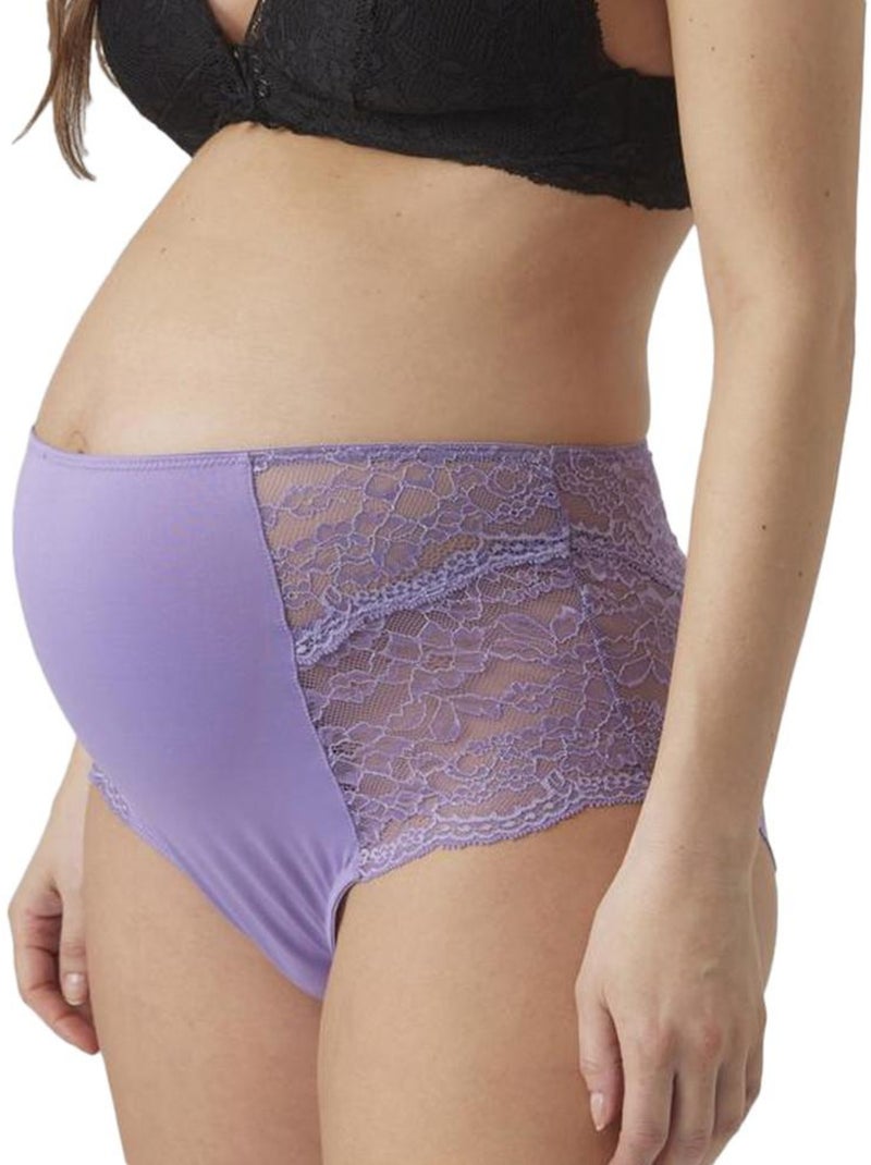 Mamalicious Senia - Pack 2 Cuecas de Gravidez Violeta/Preto para Mulher Preto - Kiabi