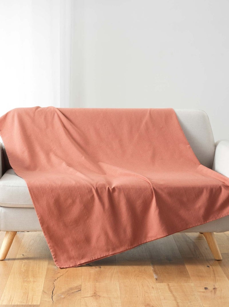 Manta algodão lucile douceur d'intérieur Vermelho granada - Kiabi