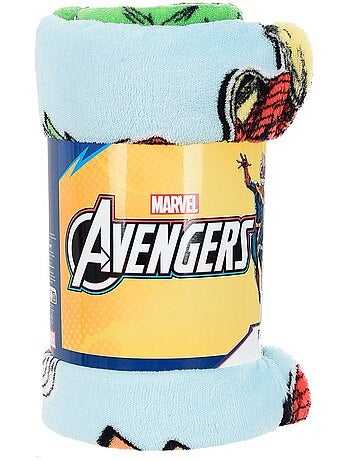 Manta azul menino avengers - licença oficial