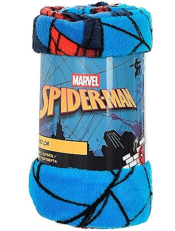 Manta azul menino spiderman - licença oficial