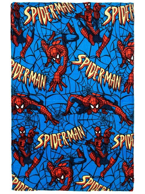 Manta azul menino spiderman - licença oficial - Kiabi Manta azul menino spiderman - licença oficial - Kiabi