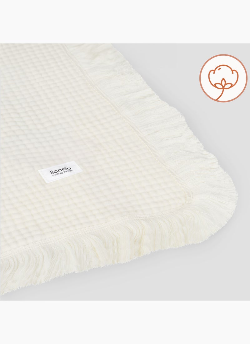 Manta de Algodão LIONELO - 70x100 cm - 100% Algodão - 280 g/m² Bege - Kiabi