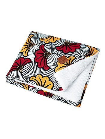 Manta de bebé reversível em wax e gaze dupla | sevira kids