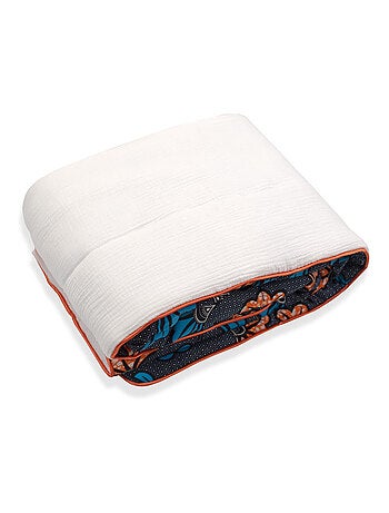 Manta de bebé reversível em wax e gaze dupla | sevira kids