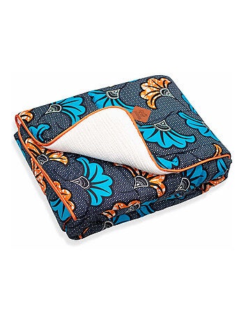 Manta de bebé reversível em wax e gaze dupla | sevira kids