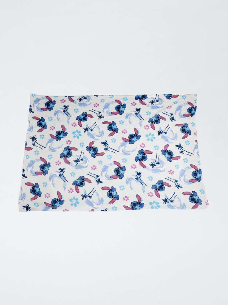 Manta de flanela 'Stitch' Azul - Kiabi
