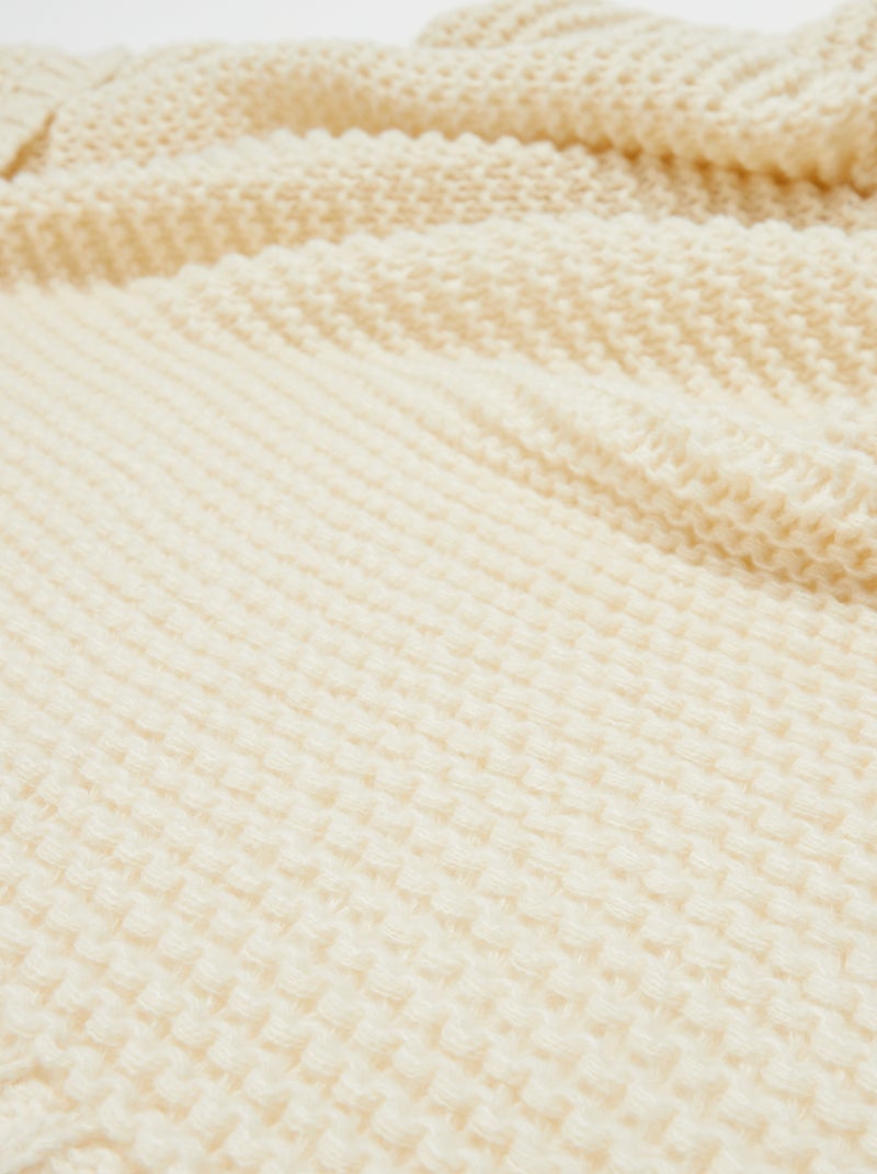 Manta de malha grossa - Kiabi Home Branco - Kiabi