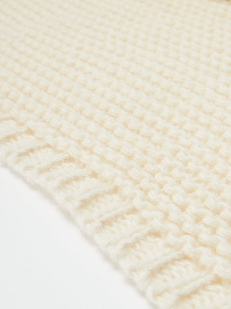 Manta de malha grossa - Kiabi Home Branco - Kiabi