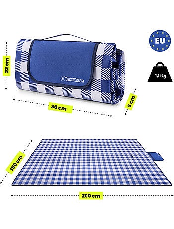 Manta de piquenique hypermotion 150 x 200 cm: impermeável, resistente e compacta
