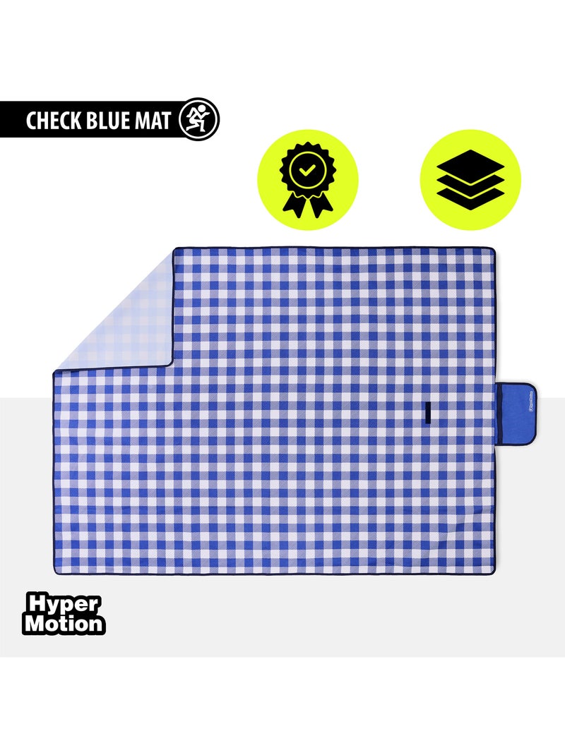 Manta de piquenique hypermotion 150 x 200 cm: impermeável, resistente e compacta Azul - Kiabi