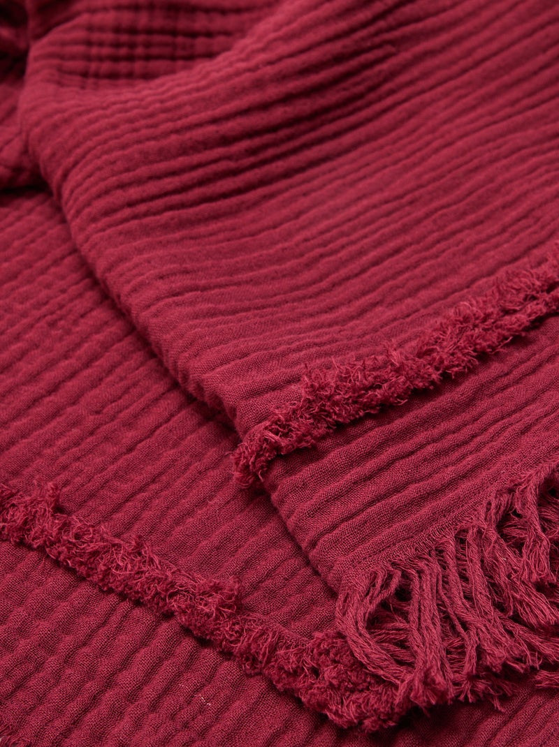 Manta de Sofá 180 x 200 cm Vermelho - Kiabi