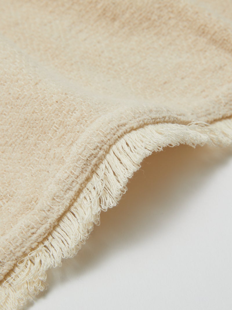 Manta em malha chenille 130 x 150 cm - Kiabi Home BEGE - Kiabi