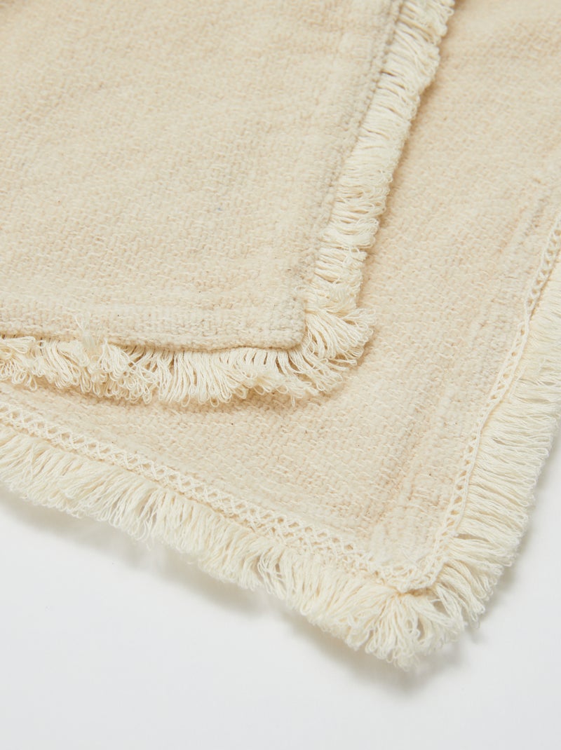 Manta em malha chenille 130 x 150 cm - Kiabi Home BEGE - Kiabi